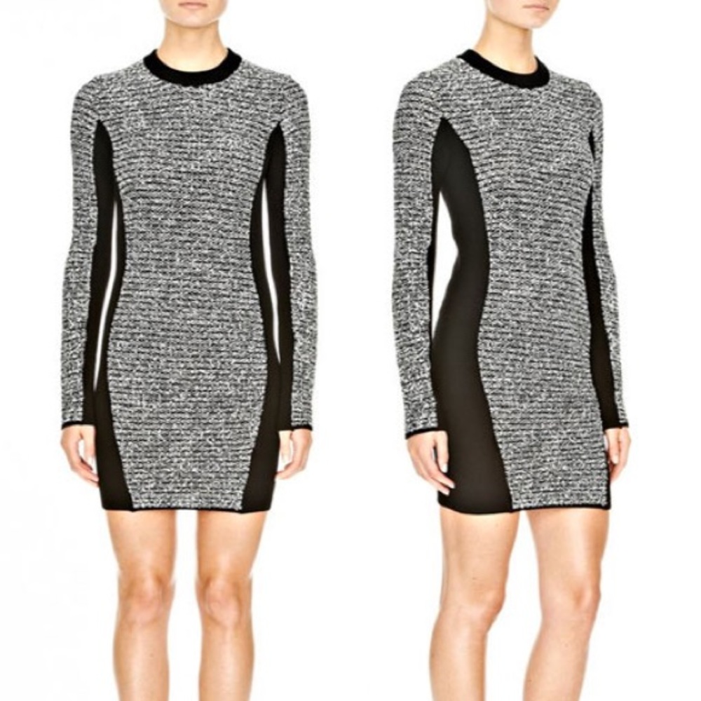 Alexander Wang Rubberized Tweed Dress